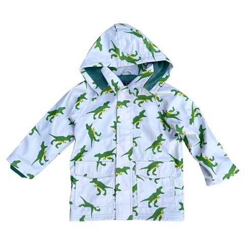 T-Rex Terry Towelling Lined Raincoat Microchip Grey AW24