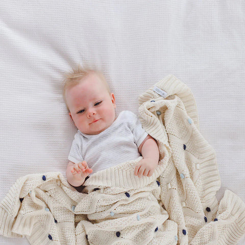 Lucy Baby Blanket- Blue