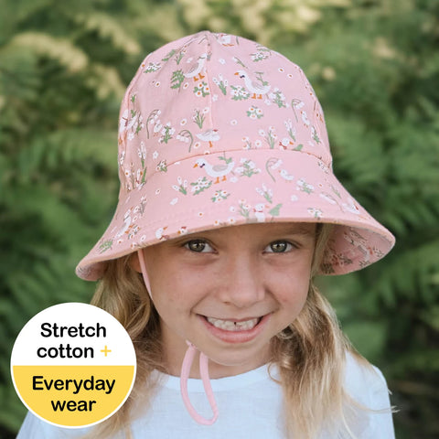 Girls Ponytail Bucket Sun Hat- Quackers SS25