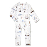 Set Sail Organic Snugglesuit Convertible Romper AW26