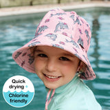Girls Ponytail Swim Bucket Beach Hat- Dolphin SS25