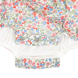 Floral Smocked Sunsuit Red Floral SS25