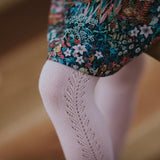 BLUSH OPEN WORK TIGHTS