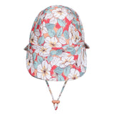 Girls Swim Legionnaire Flap Beach Hat- Hibiscus SS25