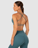 Flow Strap Ladies Sports Bra- Jade Blue SS25
