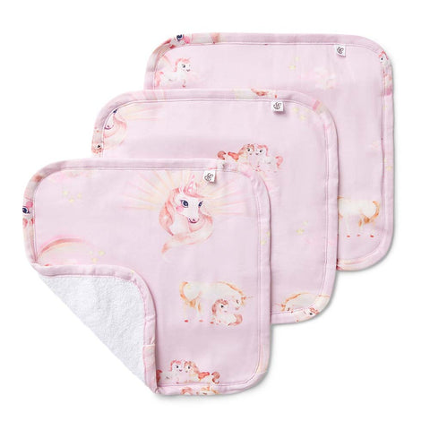 Unicorn Organic Wash Cloths- 3 pack