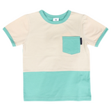 Colour Block Tee Green SS25