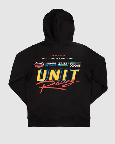 Racing Team Youth Fleece Hoodie- Black AW25