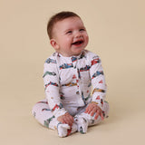 Little Racers Organic Snugglesuit Convertible Romper AW26