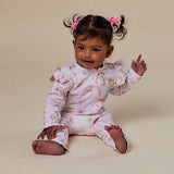 Boots & Bows Organic Snugglesuit Convertible Romper with Frill