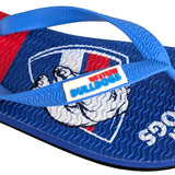 AFL - Western Bulldogs KIDS Thongs + Additional Straps