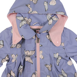 Butterfly Colour Change Terry Towelling Lined Raincoat Blue Heron AW24