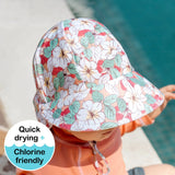 Girls Swim Legionnaire Flap Beach Hat- Hibiscus SS25