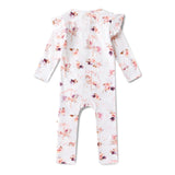 Carousel Organic Snugglesuit Convertible Romper with Frill AW26