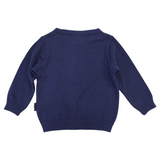 T-REX Embroidered Knit Sweater Navy AW25