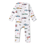 Little Racers Organic Snugglesuit Convertible Romper AW26