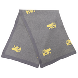 Classic Tip Truck Knit Blanket Charcoal 100cm x 80cm AW24