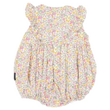 Floral Smocked Sunsuit Yellow SS25