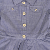 Chambray Tiered Swing Dress Dark SS25