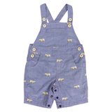 Embroidered Truck Chambray Overall Dark SS25