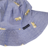 Embroidered Truck Chambray Sun Hat Dark SS25