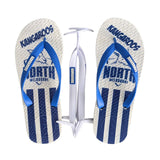 AFL - North Melb Kangaroos KIDS Thongs + Additional Straps