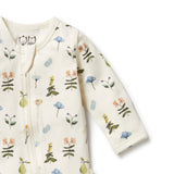 Petit Garden Organic Zipsuit  with Feet AW24