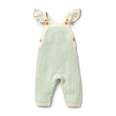 Mint Green Knitted Ruffle Overall AW24