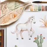 Wild Horses Organic Jersey Wrap & Beanie Set