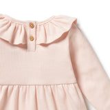 Pink Organic Ruffle Dress AW24