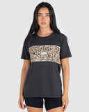 Hustle Ladies Tees- Washed Black SS25