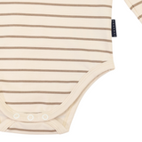 Striped Bodysuit- Beige AW25
