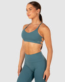 Flow Strap Ladies Sports Bra- Jade Blue SS25