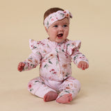 Birds & Blooms Organic Snugglesuit Convertible Romper with Frill AW26
