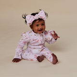 Boots & Bows Organic Snugglesuit Convertible Romper with Frill
