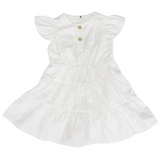Tiered Cotton Lawn Dress White SS25