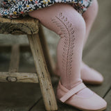 BLUSH OPEN WORK TIGHTS