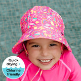 Girls Ponytail Swim Bucket Beach Hat- Summertime SS25
