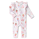 Mermaid Organic Snugglesuit Convertible Romper with Frill AW26