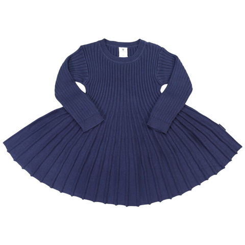Swing Knit Dress Navy AW25