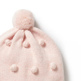 Pink Knitted bauble hat AW24