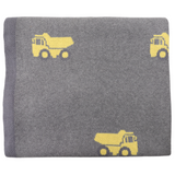 Classic Tip Truck Knit Blanket Charcoal 100cm x 80cm AW24