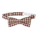 Oliver Gingham Bow Tie - Choc Gingham AW25