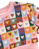 Heart Checkerboard Oversized Jumper AW26