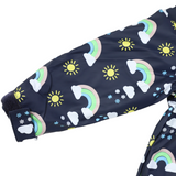 Sunshine & Rainbows Polar Fleece Lined Raincoat Peacoat AW24