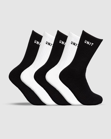 UNIT Storm Youth Bamboo Hi-Lux Socks - 5 Pack Multi