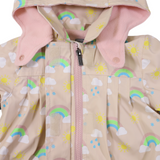Sunshine & Rainbows Polar Fleece Lined Raincoat Tapioca AW24