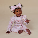 Boots & Bows Organic Snugglesuit Convertible Romper with Frill
