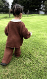 Chunky Knit Pants Choc AW26