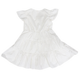 Tiered Cotton Lawn Dress White SS25
